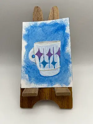Blue Starlite aceo art card thumbnail 1