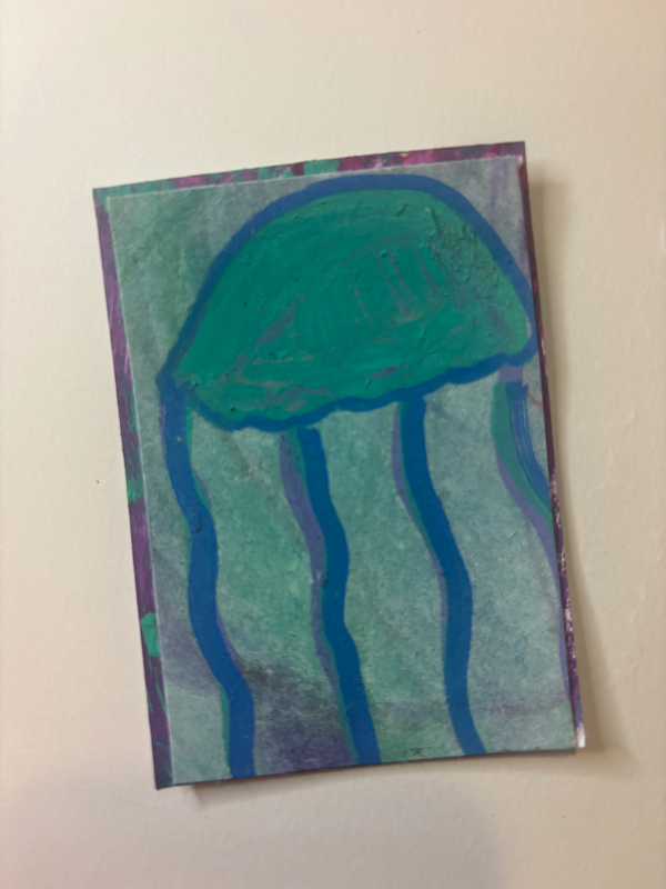 Jelly fish #9 aceo art card
