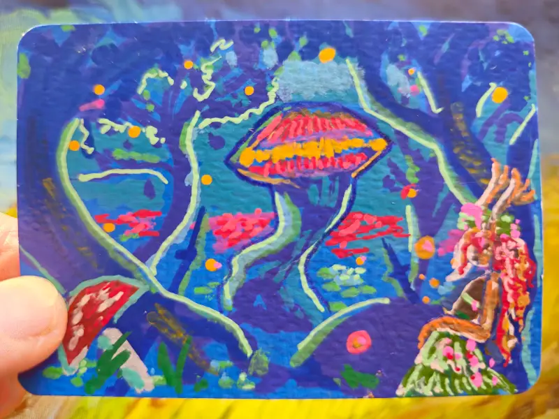 Satyr Witch's Grove aceo art card