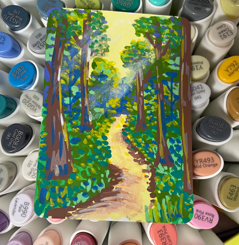 Forest aceo art card