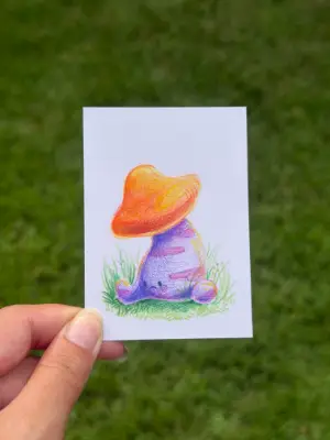 Endura Shroom - Legend of Zelda Fan Art aceo art card thumbnail 1