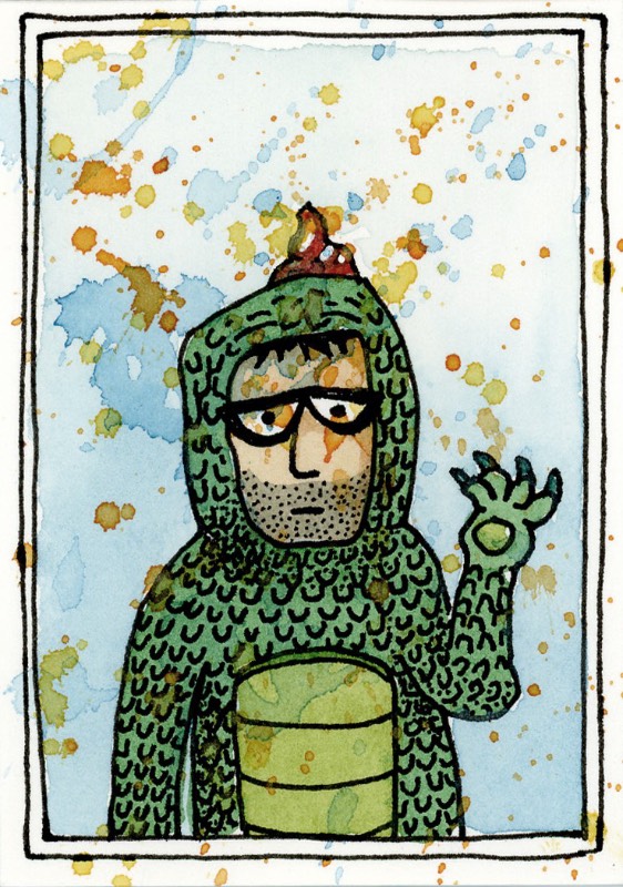 "Woody" aceo art card