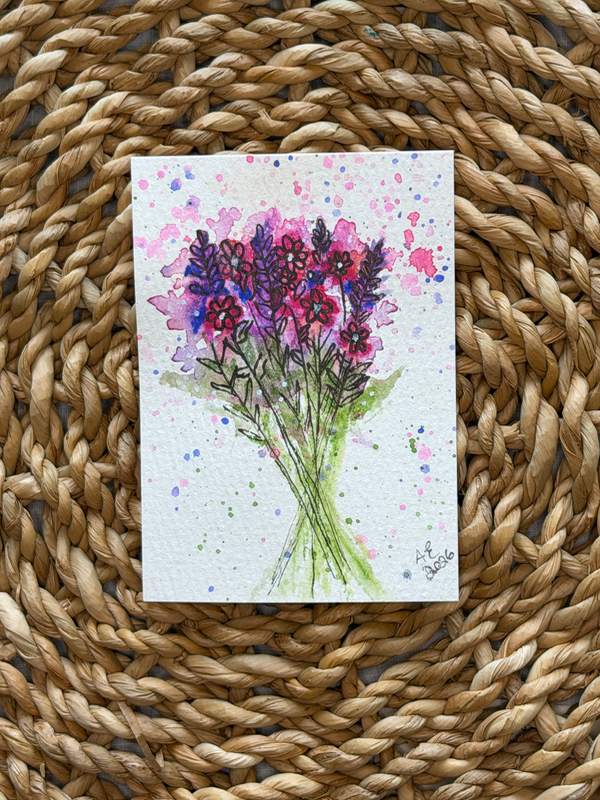 Bouquet of Wildflowers, ACEO by Wilderness Daydreamer aceo art card