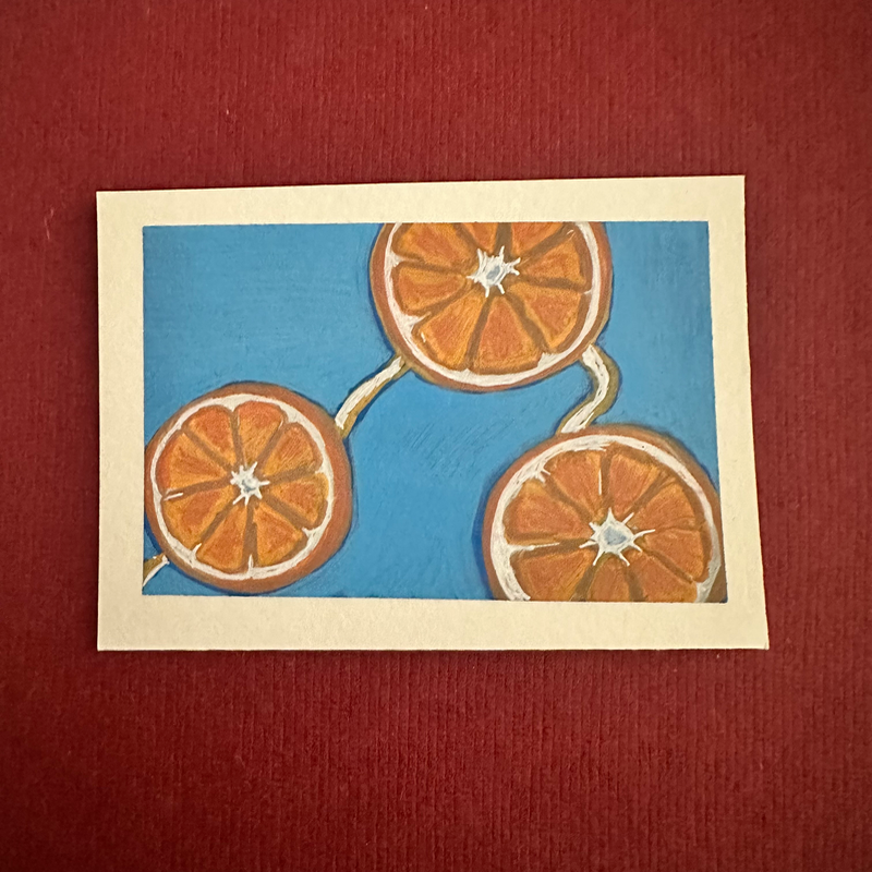 Dried Oranges aceo art card