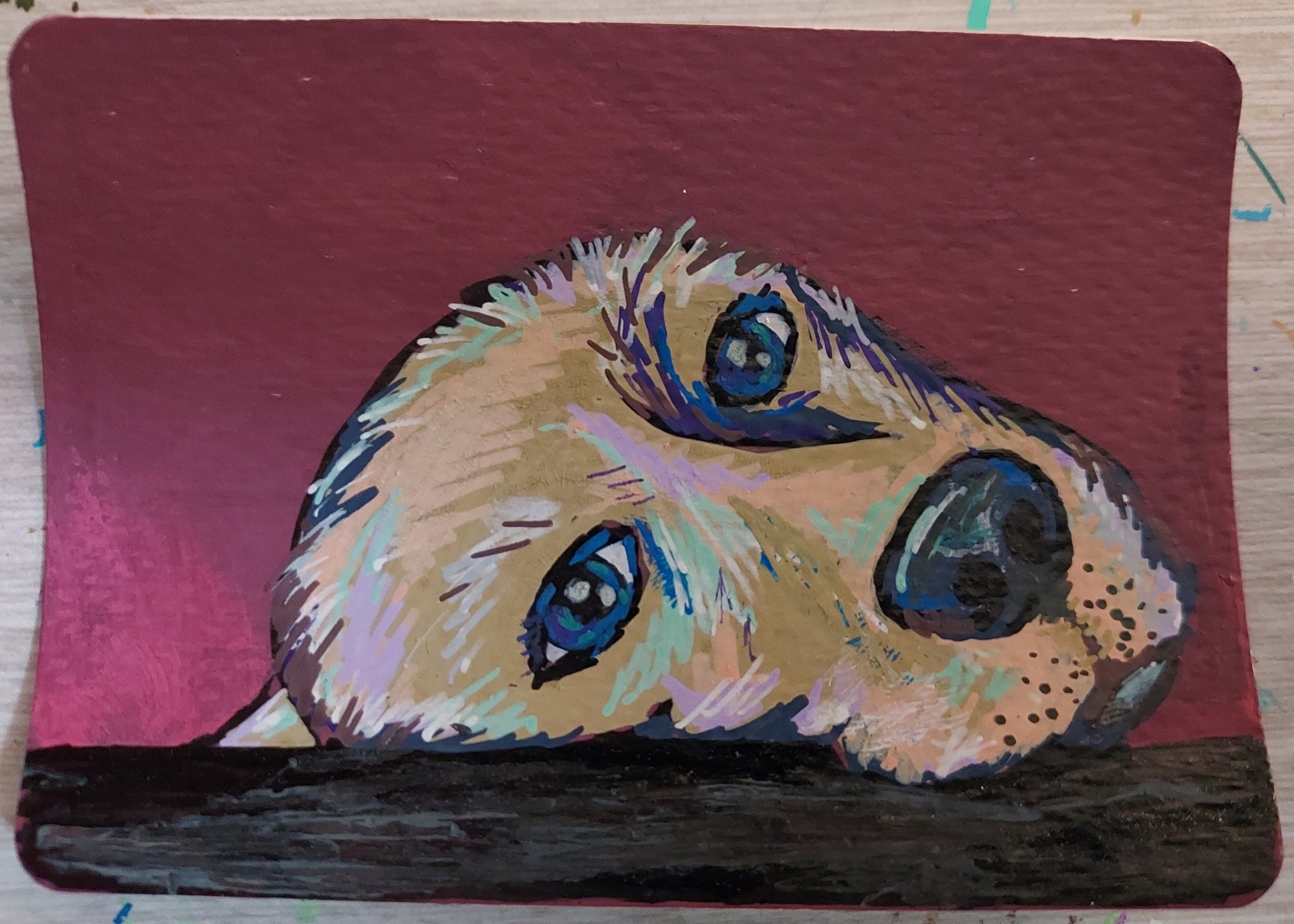 Mom, I'm Sleepy aceo art card