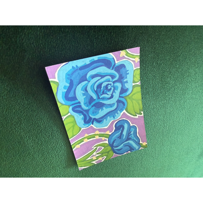 Blue Rose aceo art card thumbnail 2