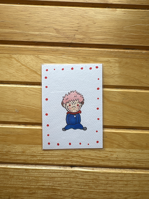 Angry demon aceo art card