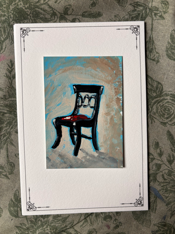 Nana’s Sewing Chair aceo art card