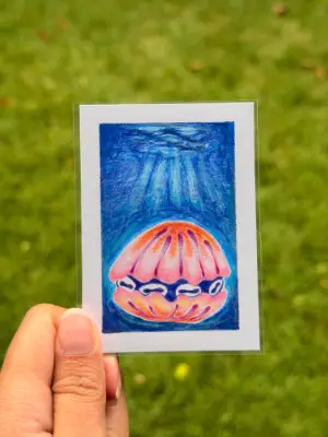 Eyes of the Deep aceo art card thumbnail 1