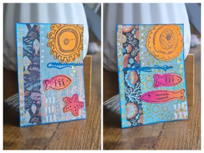 Sun & Sea Mini Collage Bundle aceo art card thumbnail 1