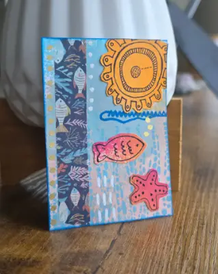 Sun & Sea Mini Collage Bundle aceo art card thumbnail 2