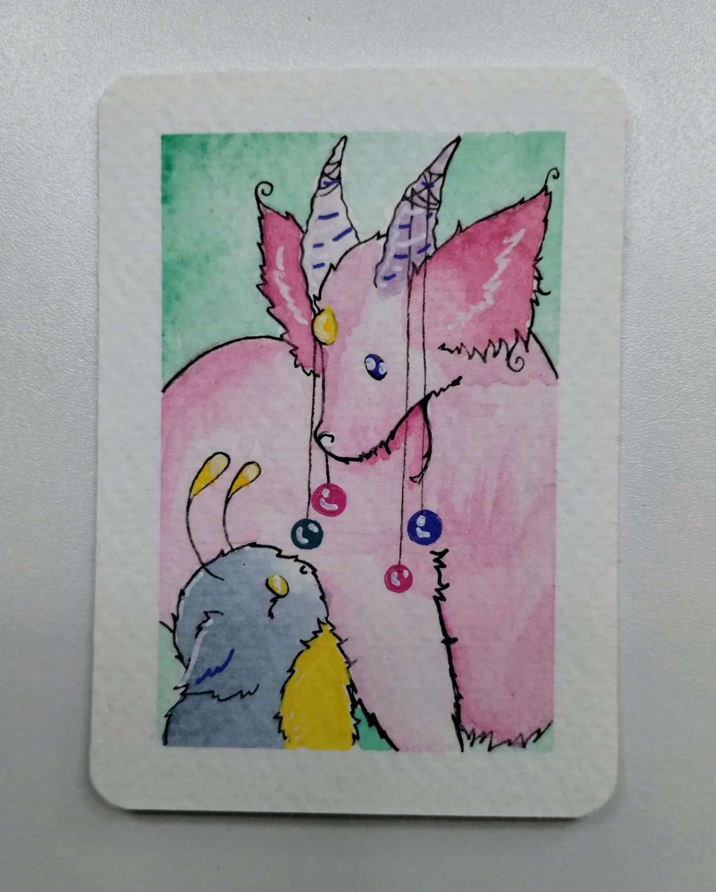 Quiet Encounter aceo art card