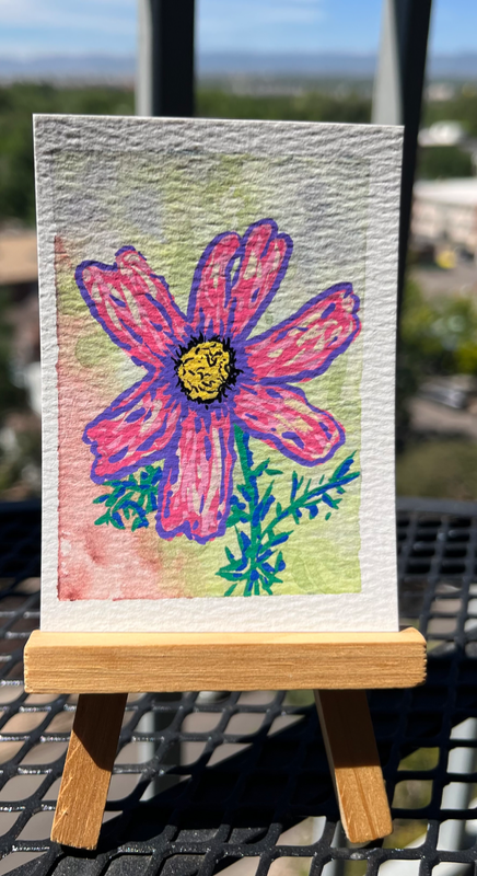 Flower in Focus 1 aceo art card