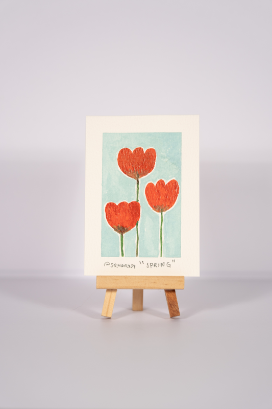 Spring ACEO, 2.5 x 3x5 by SrnArtsy aceo art card