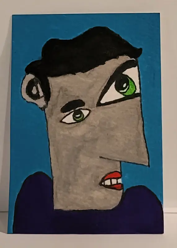 Cubism Guy aceo art card