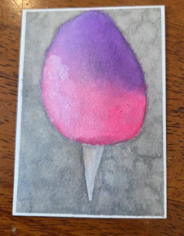 Sweet Cotton Candy aceo art card