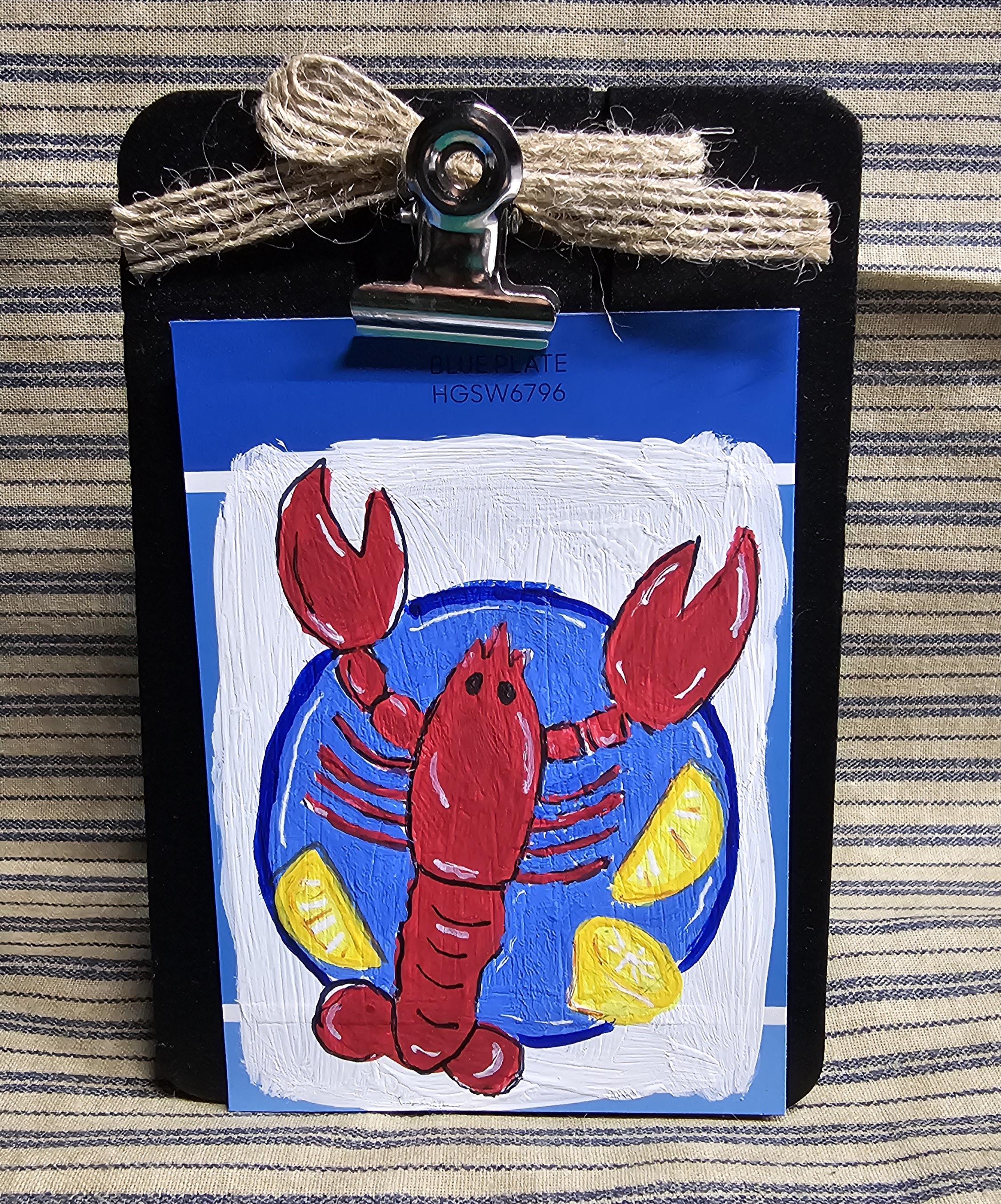 Blue Plate aceo art card