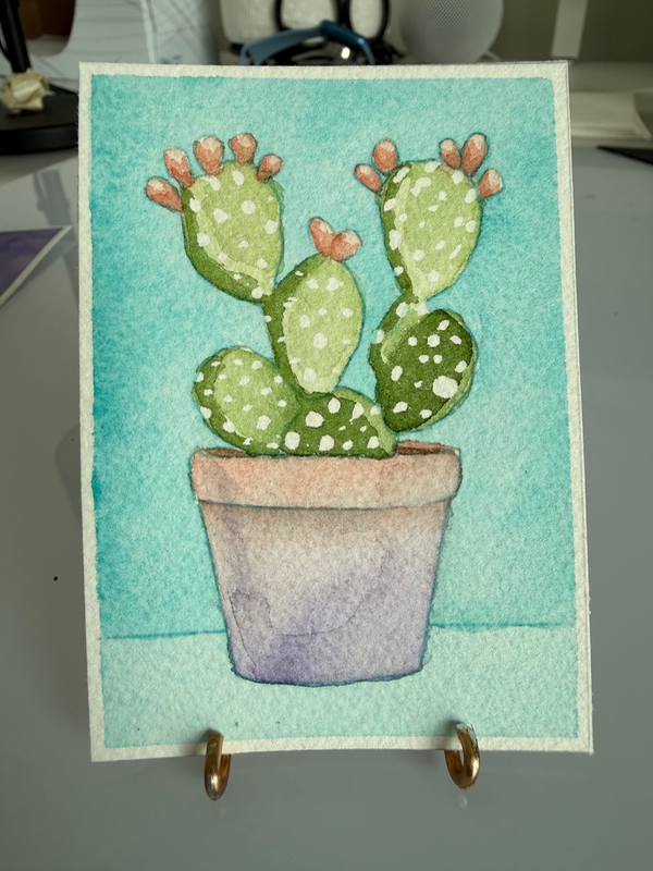 Prickly Pear aceo art card
