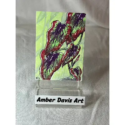 Leaf Practice - Original aceo art card thumbnail 1