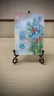 Wild Spring Bouquet aceo art card thumbnail 3