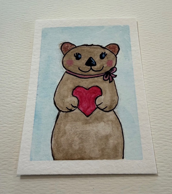 A love like no otter aceo art card
