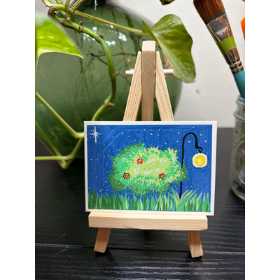 Blooming Glow in the Night aceo art card thumbnail 1