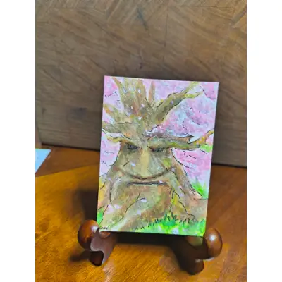 "The Great Deku Tree" Zelda BOTW Fan Art aceo art card thumbnail 1