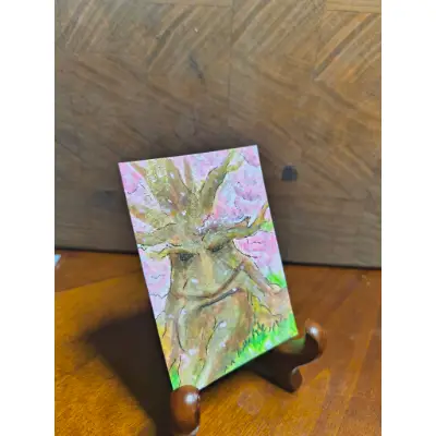 "The Great Deku Tree" Zelda BOTW Fan Art aceo art card thumbnail 2