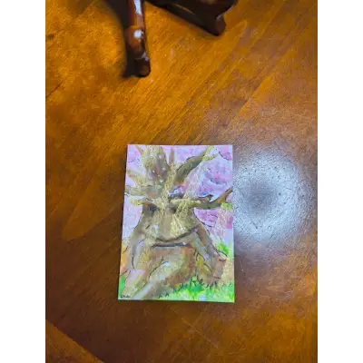 "The Great Deku Tree" Zelda BOTW Fan Art aceo art card thumbnail 3