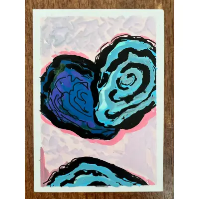 Abstract Oyster — Original ACEO aceo art card thumbnail 1