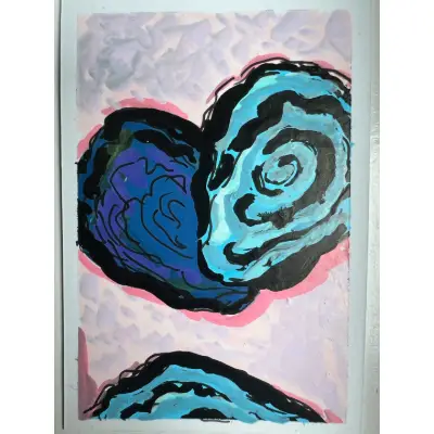 Abstract Oyster — Original ACEO aceo art card thumbnail 2