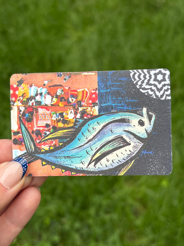 Big Catch aceo art card