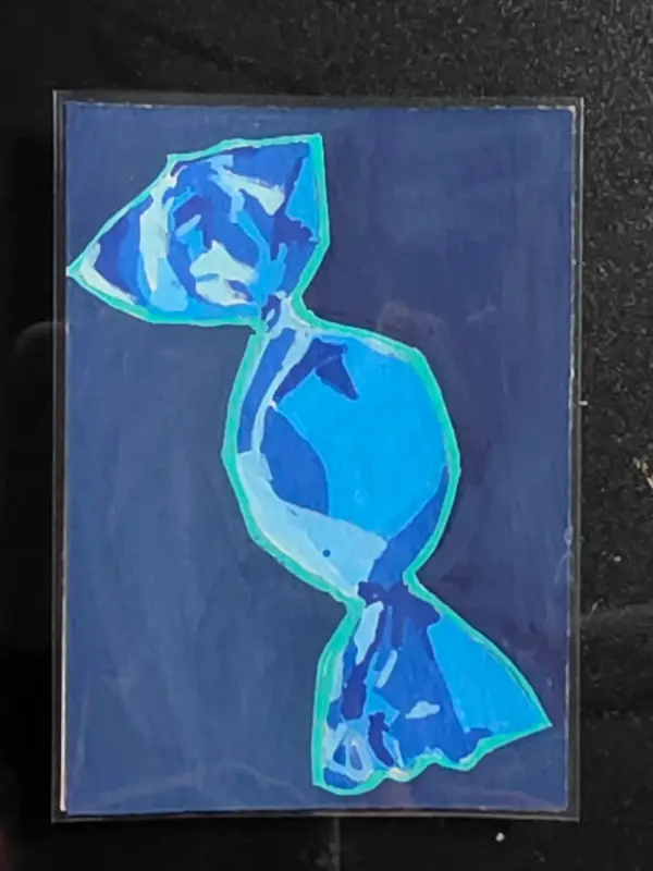 Blue Candy aceo art card