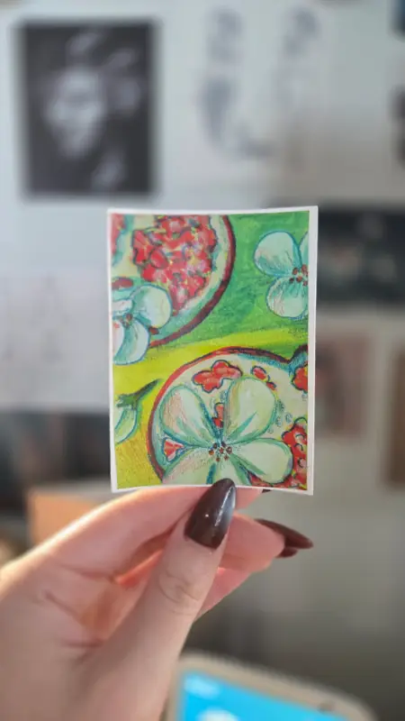 Pomegranate Series - Piece 2 aceo art card