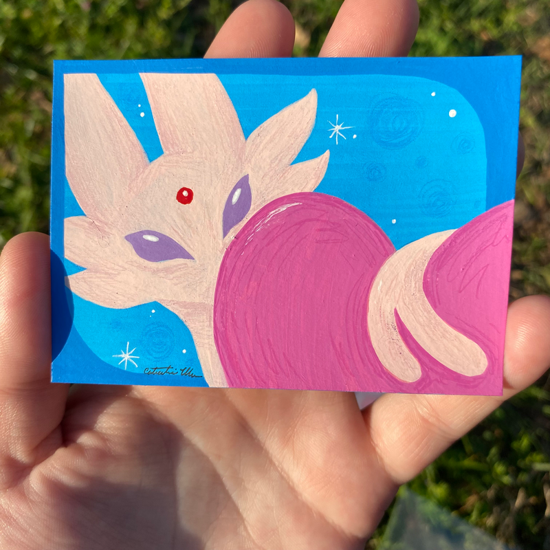 Espeon Heart aceo art card