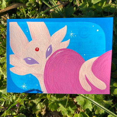 Espeon Heart aceo art card thumbnail 2