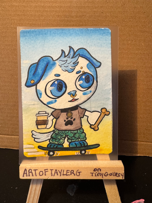 BUNDLE Dog Lovers aceo art card thumbnail 3
