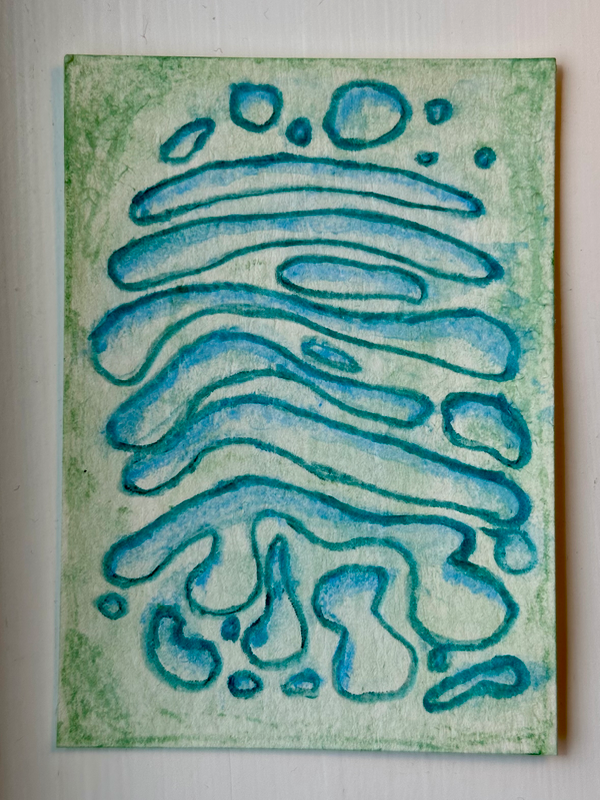 Golgi Bubbles Light aceo art card