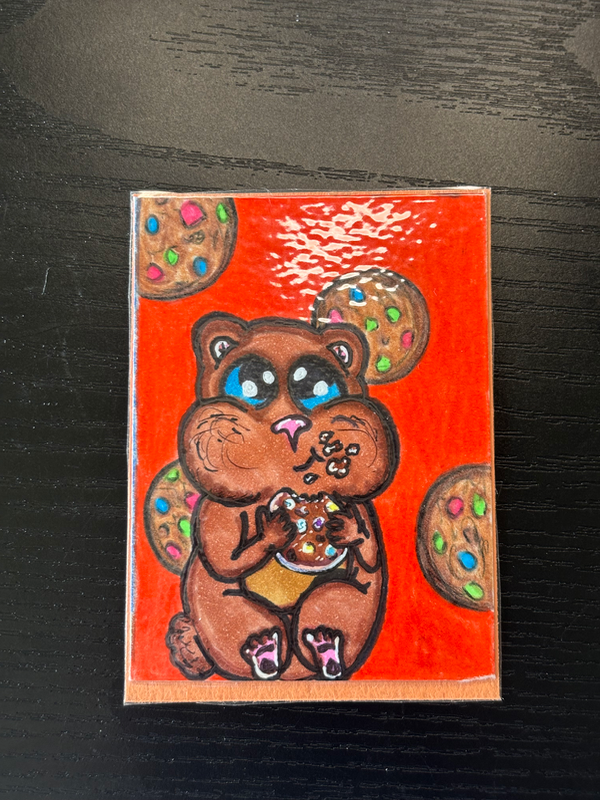 If you give a hamster a cookie aceo art card
