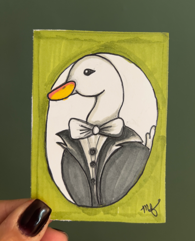 ACEO ORIGINAL “Handsome Lad” aceo art card