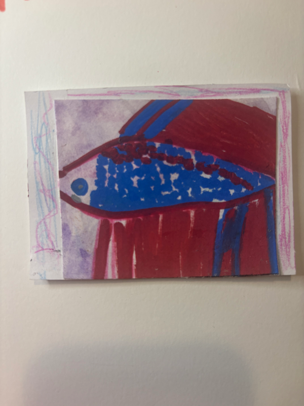 Beta fish #3 aceo art card