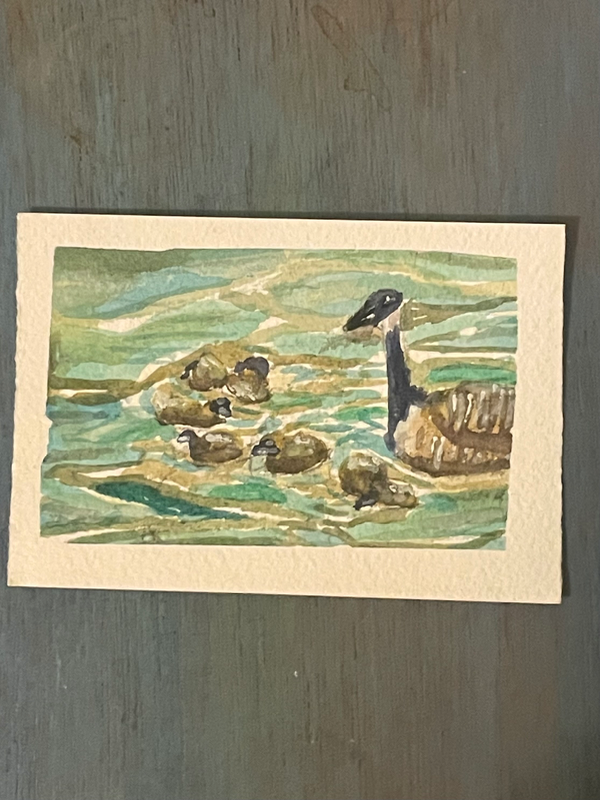 Mother Goose aceo art card