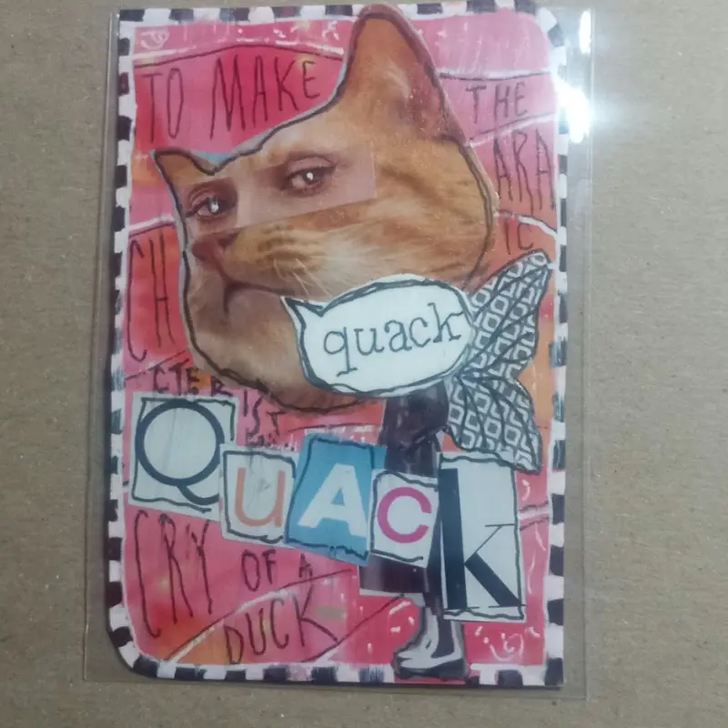 DADA collage aceo art card