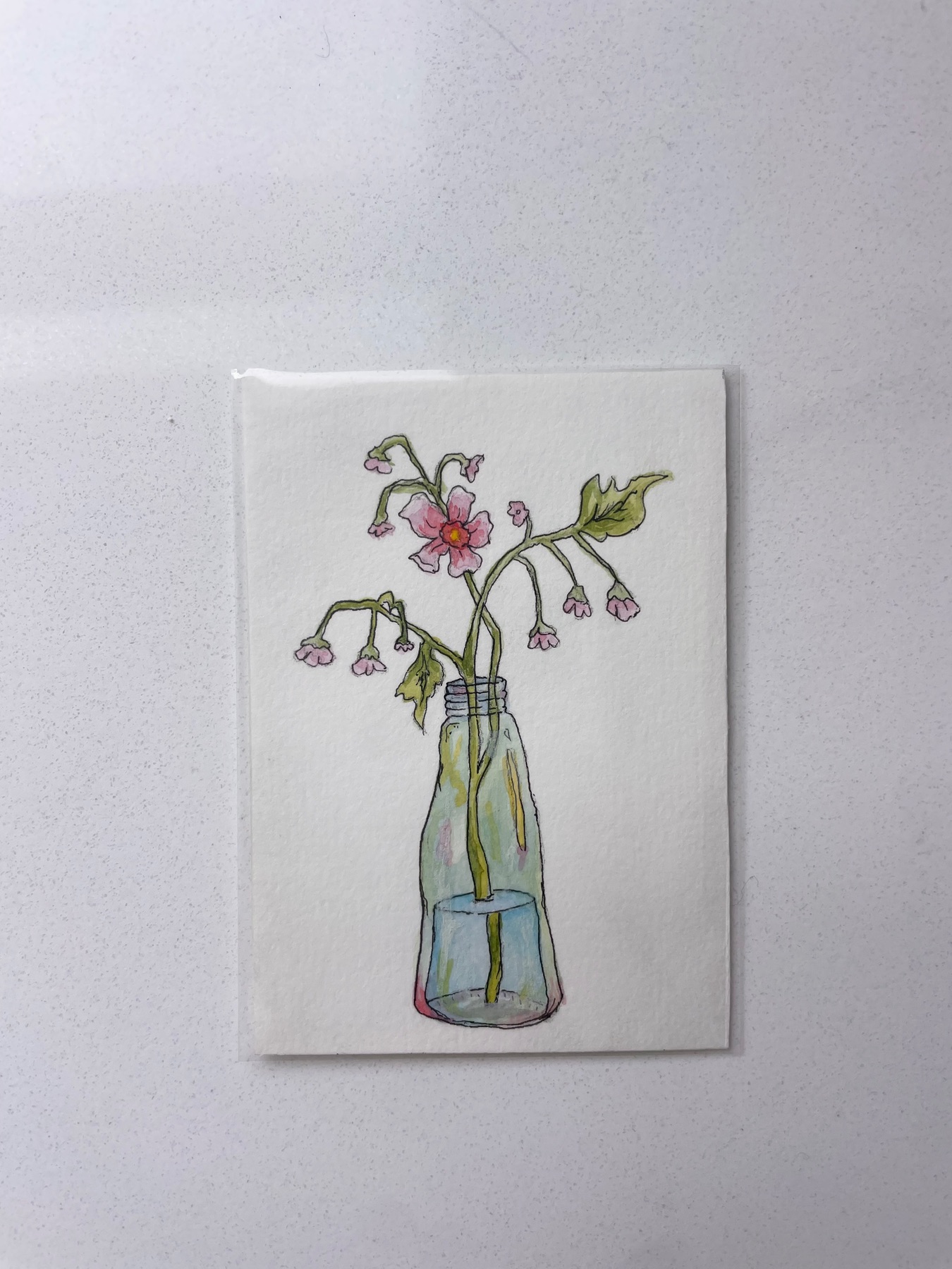 Glass Blossom I aceo art card