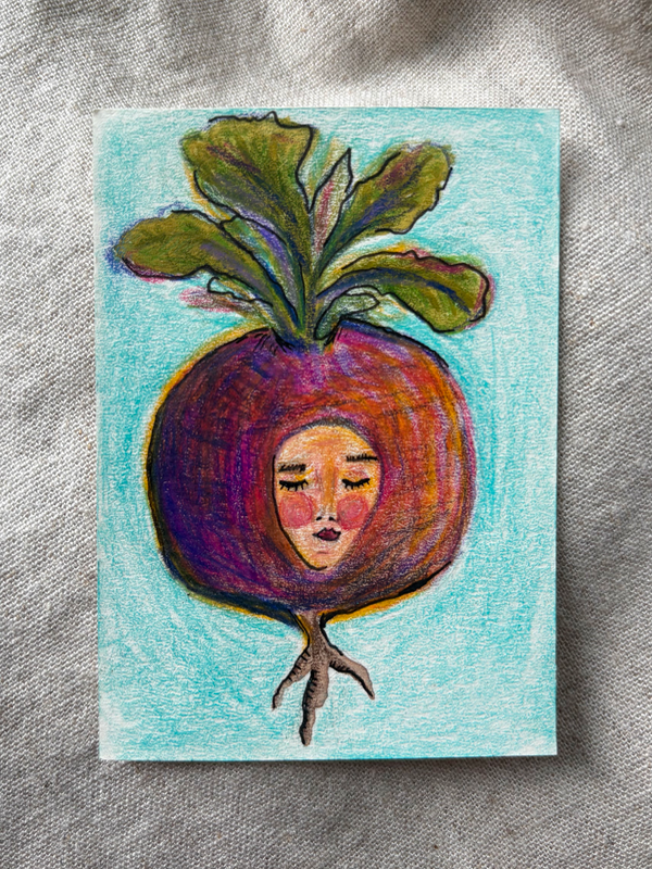 Turnip Girl aceo art card