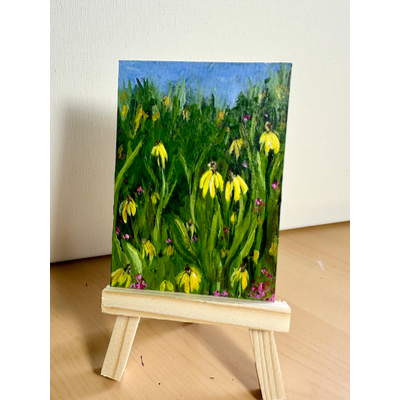 Prairie Coneflowers aceo art card thumbnail 2