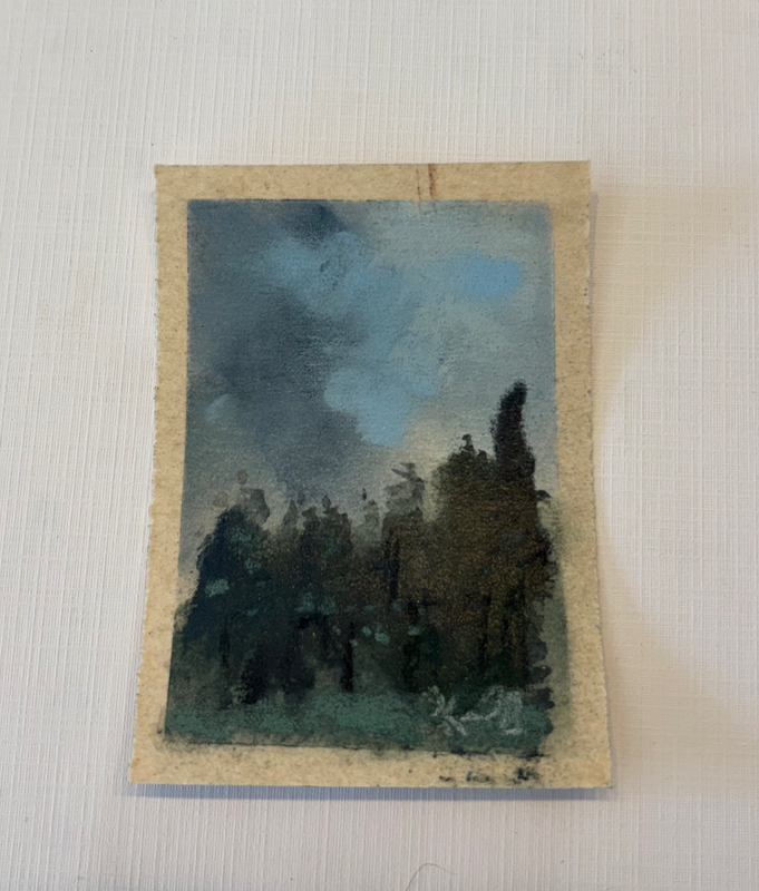 winter aceo art card