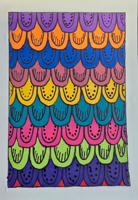 Fish fur aceo art card