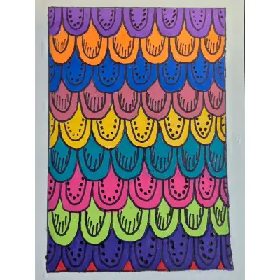 Fish fur aceo art card thumbnail 1
