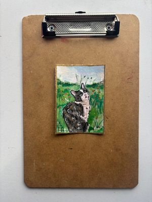 “Golden Kitty” aceo art card thumbnail 1